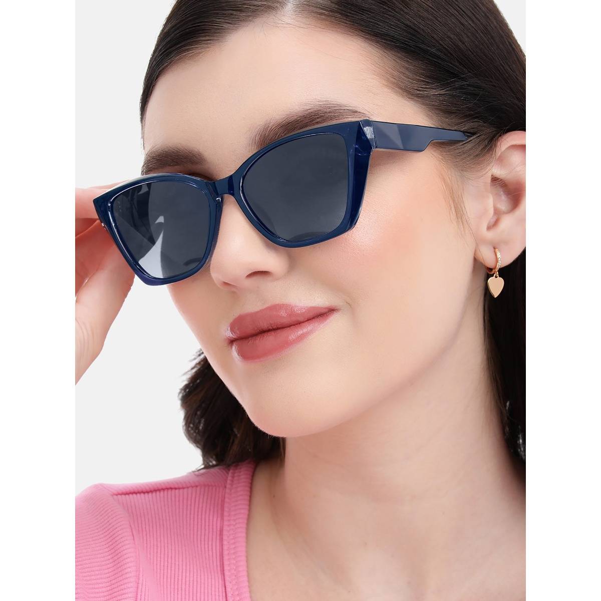 Carlton London Blue Toned with Polarised Lens Cat Eye Sunglasses (CLSW484)