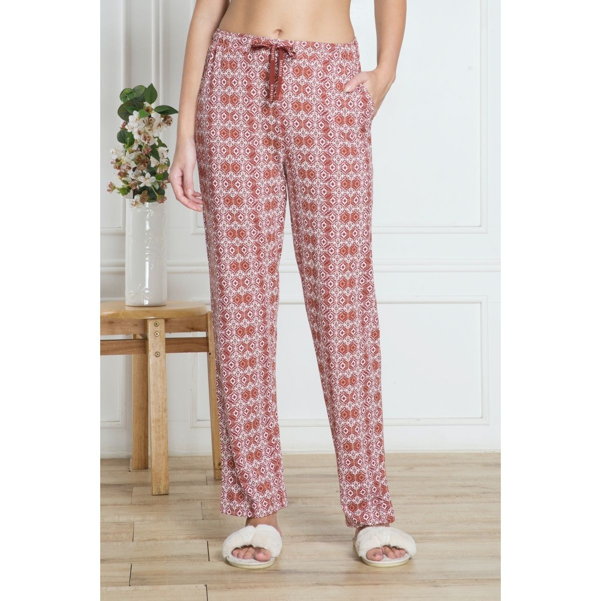 Enamor Womens Cotton Straight Leg Lounge Pants  Online Shopping site in  India