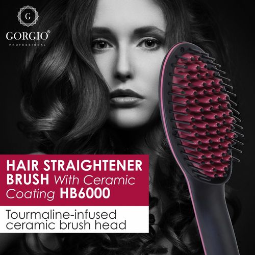 Buy Gorgio Professional Hair Straightener Brush With Ceramic