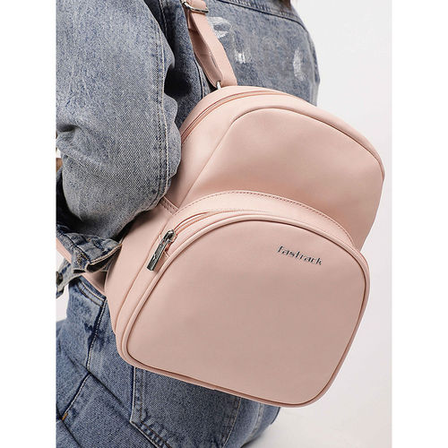 Buy Fastrack Powder Pink Solid College Backpack Bag for Women Online