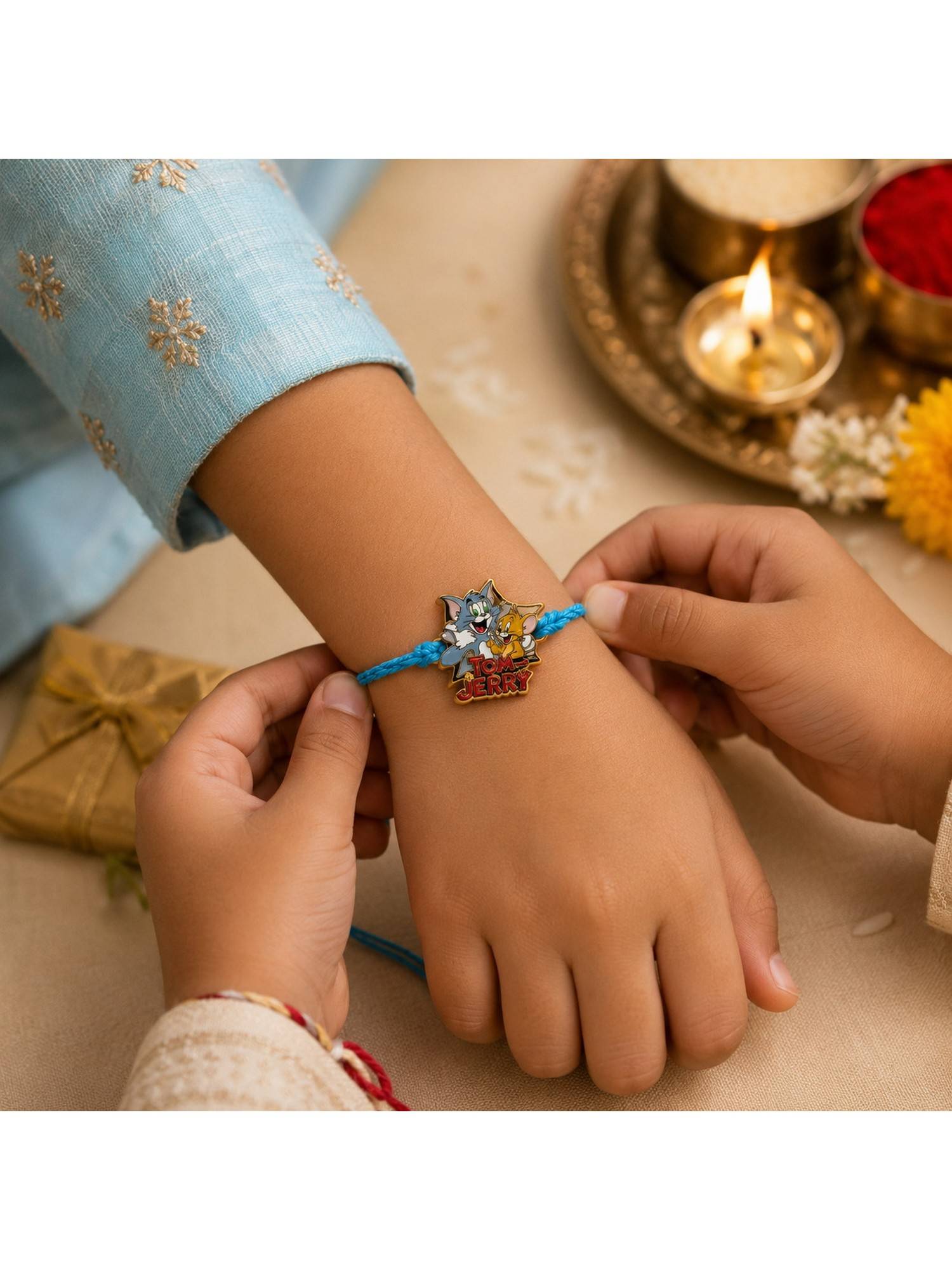 REENISAA Cartoon Character Tom and Jerry and Doraemon Designer Rakhi for Kids