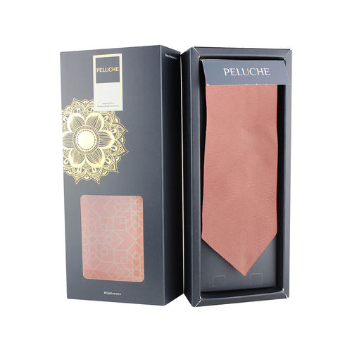 Peluche Men's Solid Crimson Red Necktie - Handmade, 150cm X 7.5cm, With Gift Box