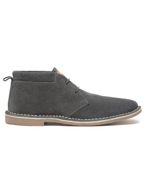 Louis Stitch Grey Mid-Top Solid Suede Desert Chukka Boots (Set of 4)