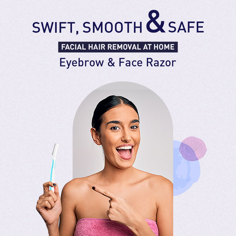 Sirona Reusable Eyebrow & Face Razors for Painfree Facial Hair Removal