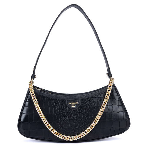 Da Milano Genuine Leather Black Sling Bag: Buy Da Milano Genuine Leather  Black Sling Bag Online at Best Price in India