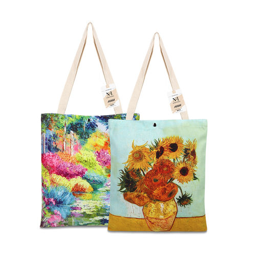 Buy NFI Essentials Canvas Printed Pack of Tote Bags for Women