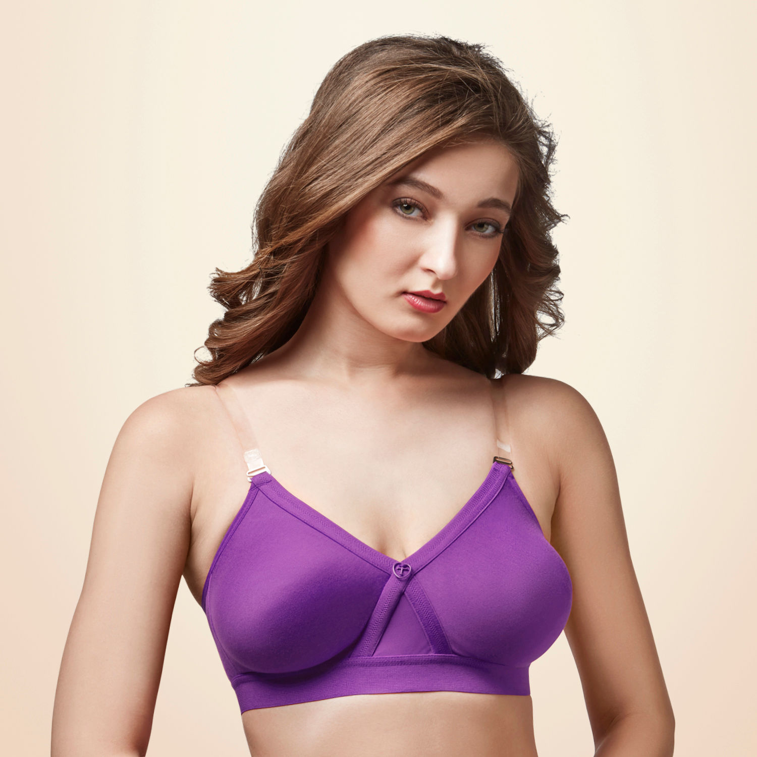 Buy Trylo Alpa Stp Moulded Non-padded Double Layered T Shirt Bra, Full  Coverage Bra - Magenta Online