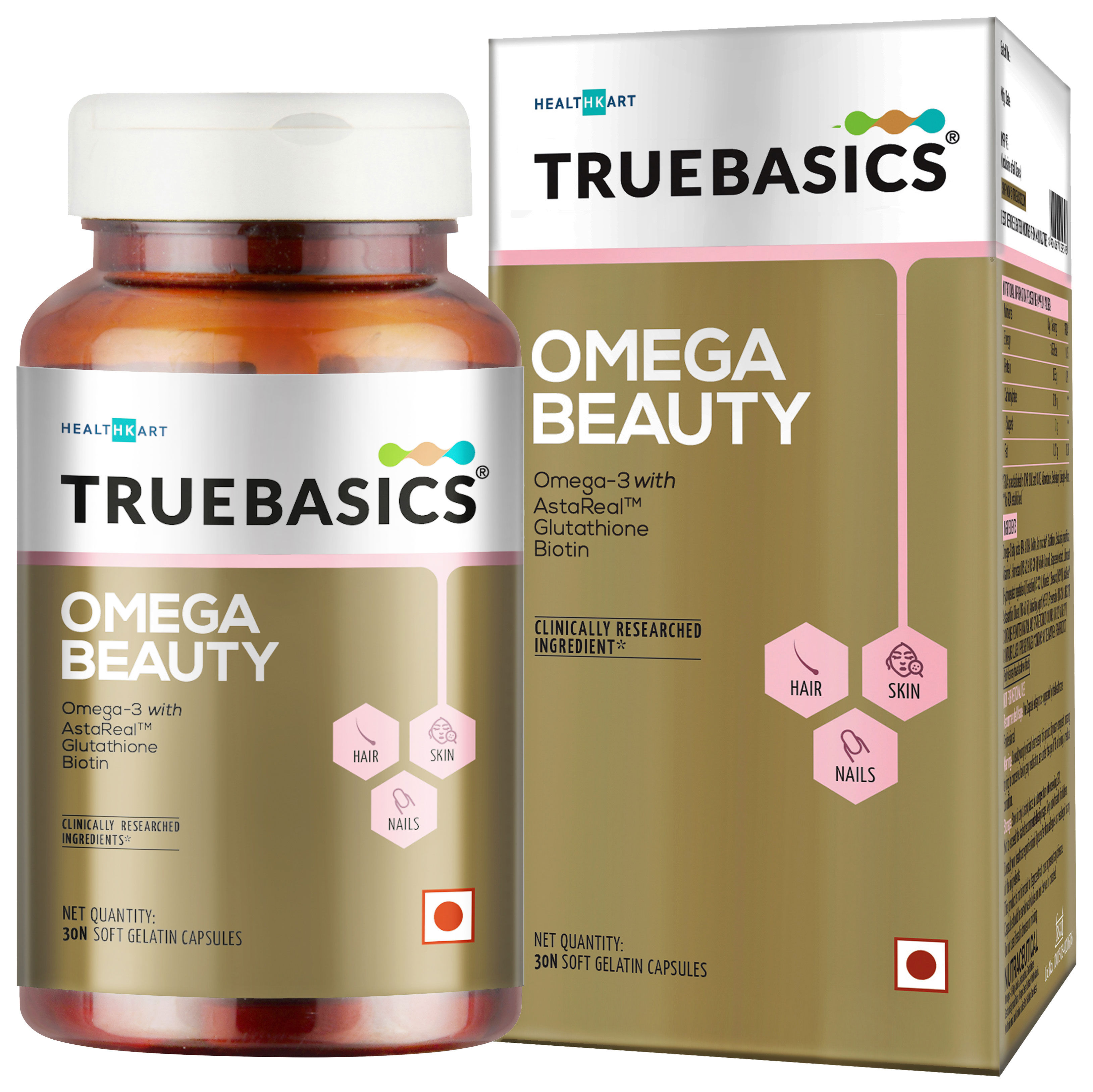 TrueBasics Omega Beauty Advanced Formula Capsules