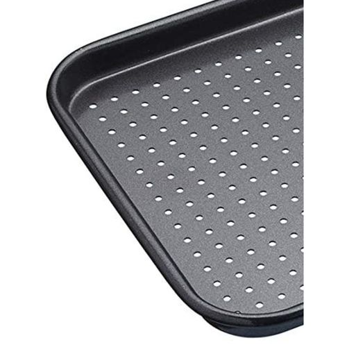 Masterclass Perforated Crusty Bake 24cm x 18cm Non Stick Small Baking Sheet  Tray