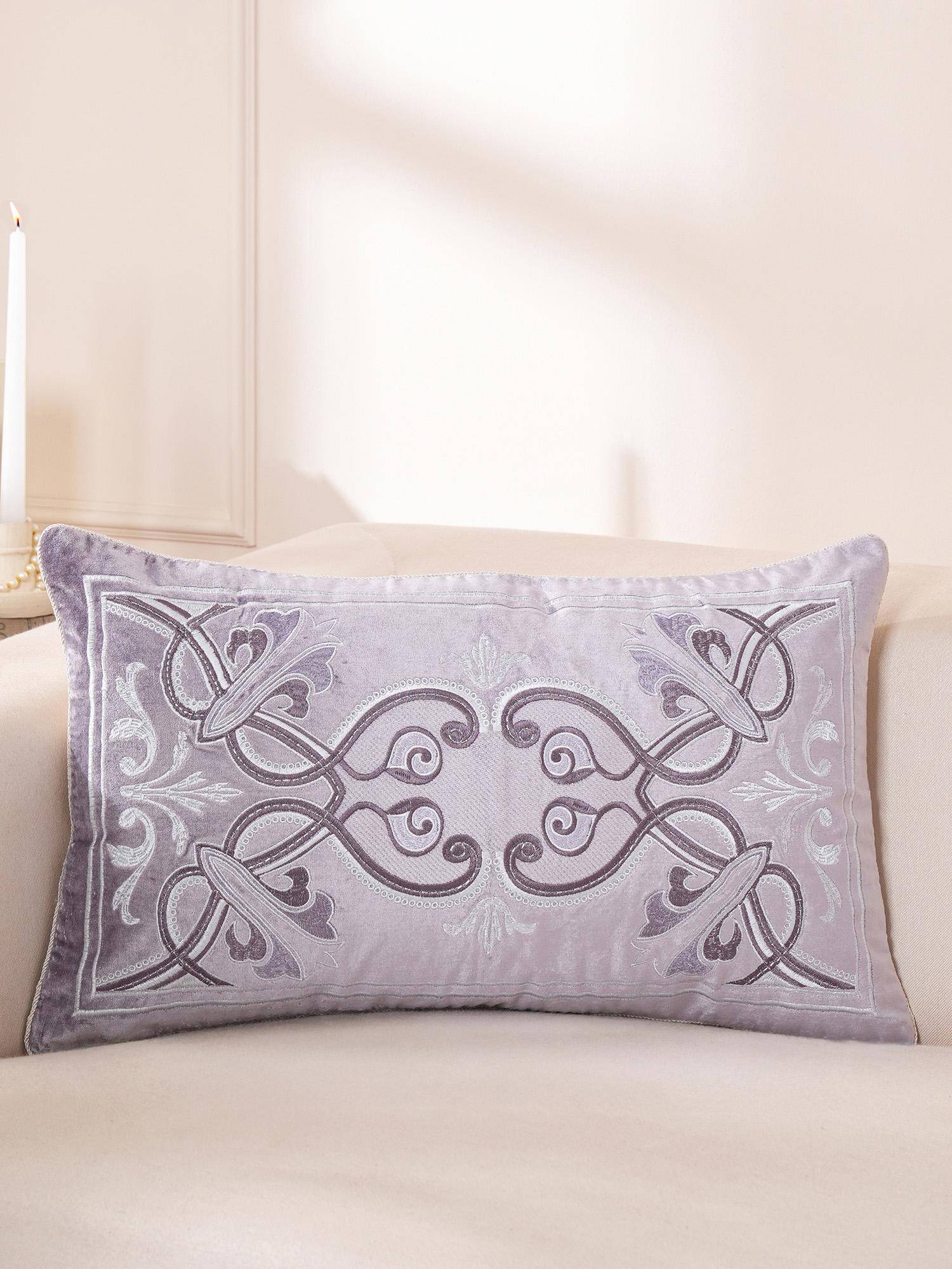 Maspar Purple Viscose Medium Cushion Cover (M)