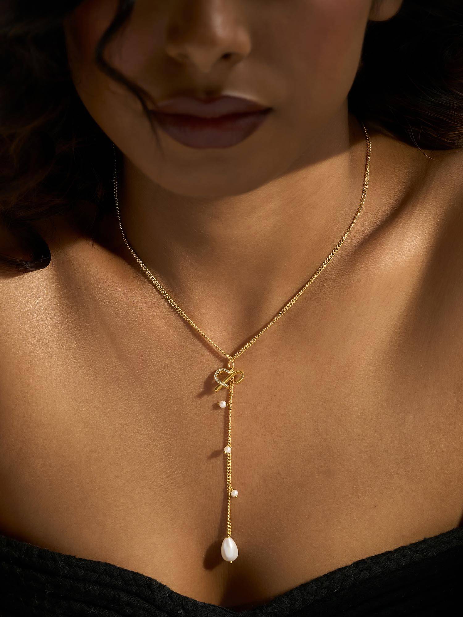 Joker & Witch Helia Monogram Gold Plated Necklace