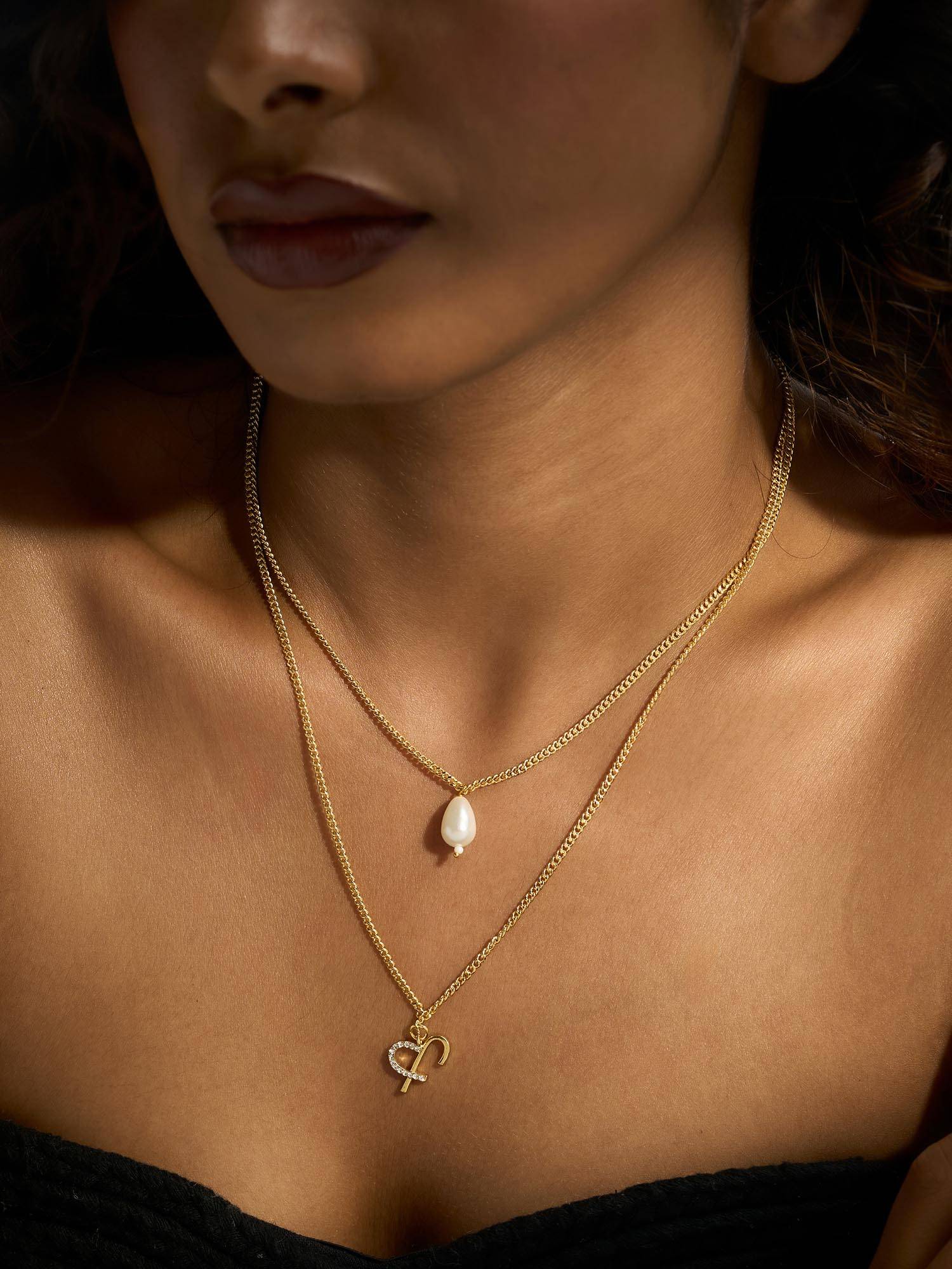 Joker & Witch Aetheria Monogram Gold Plated Necklace