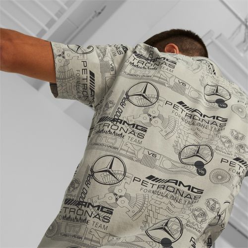Buy Puma Mercedes Amg Petronas F1 Aop Mens Beige T-Shirt Online