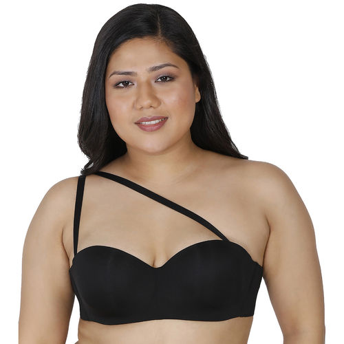 Buy Enamor F084 Seamless Ultra Smoothening with Invisible Edges T-Shirt Bra  - Padded Wirefree Medium Coverage - Black at