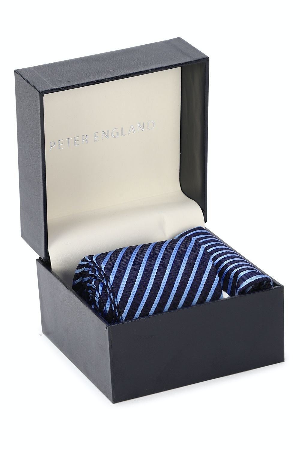 Peter England Navy Blue Tie and Pocket Square: Buy Peter England Navy Blue  Tie and Pocket Square Online at Best Price in India