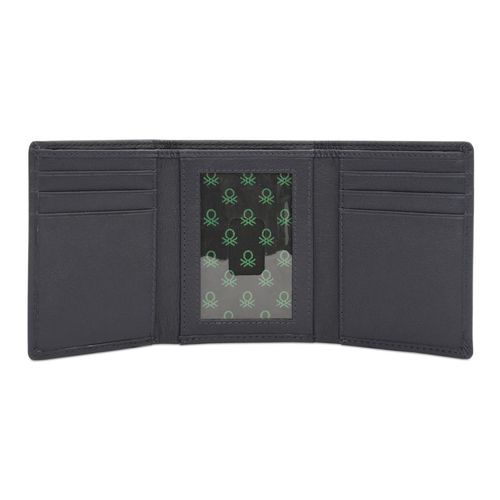 Buy United Colors of Benetton Men Leather Trifold Wallet Navy