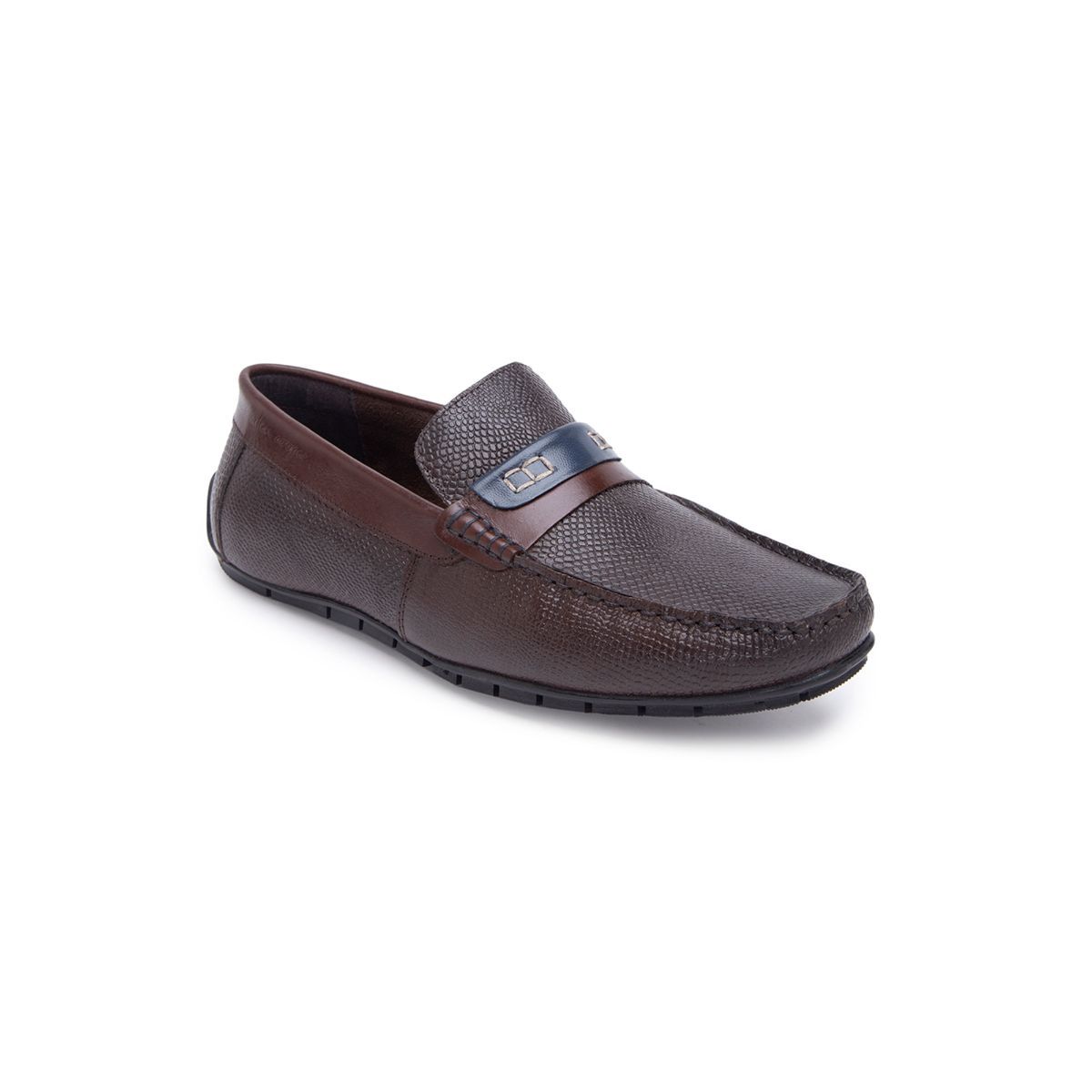 Allen Cooper Brown Leather Casual Shoes - 8