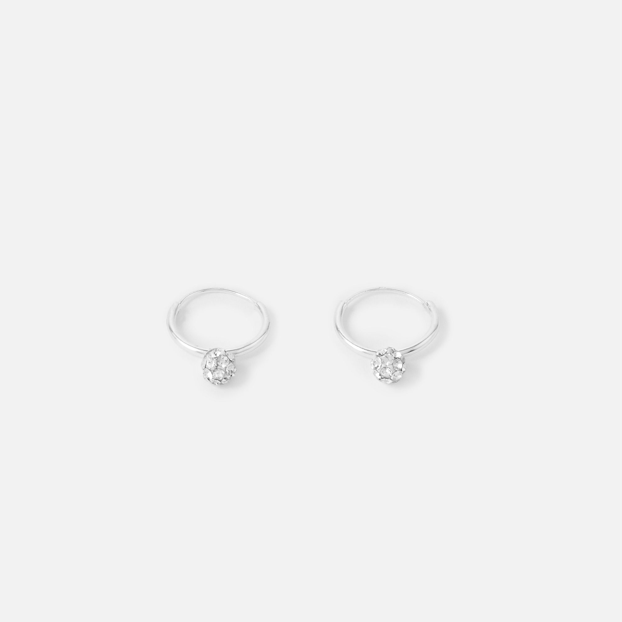 Accessorize London St Pave Ball Hoop Earrings Buy Accessorize London