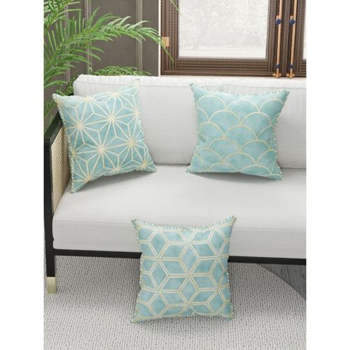 Mint Green Linen Pillow Solana Printed Cushion Cover Seafoam Green