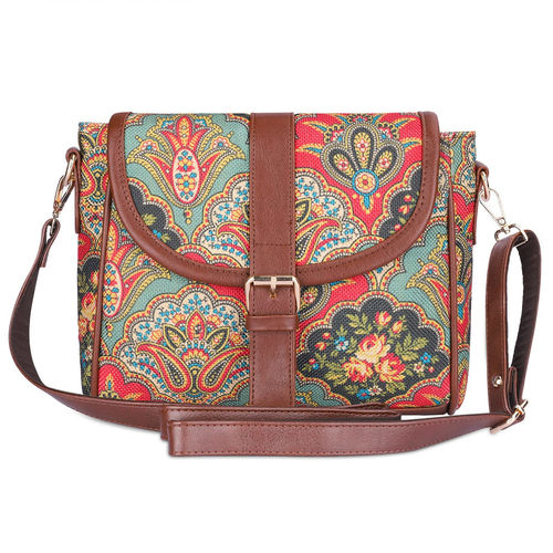 Buy The Clownfish Multi-Color Printed Womens Sling Bag Online