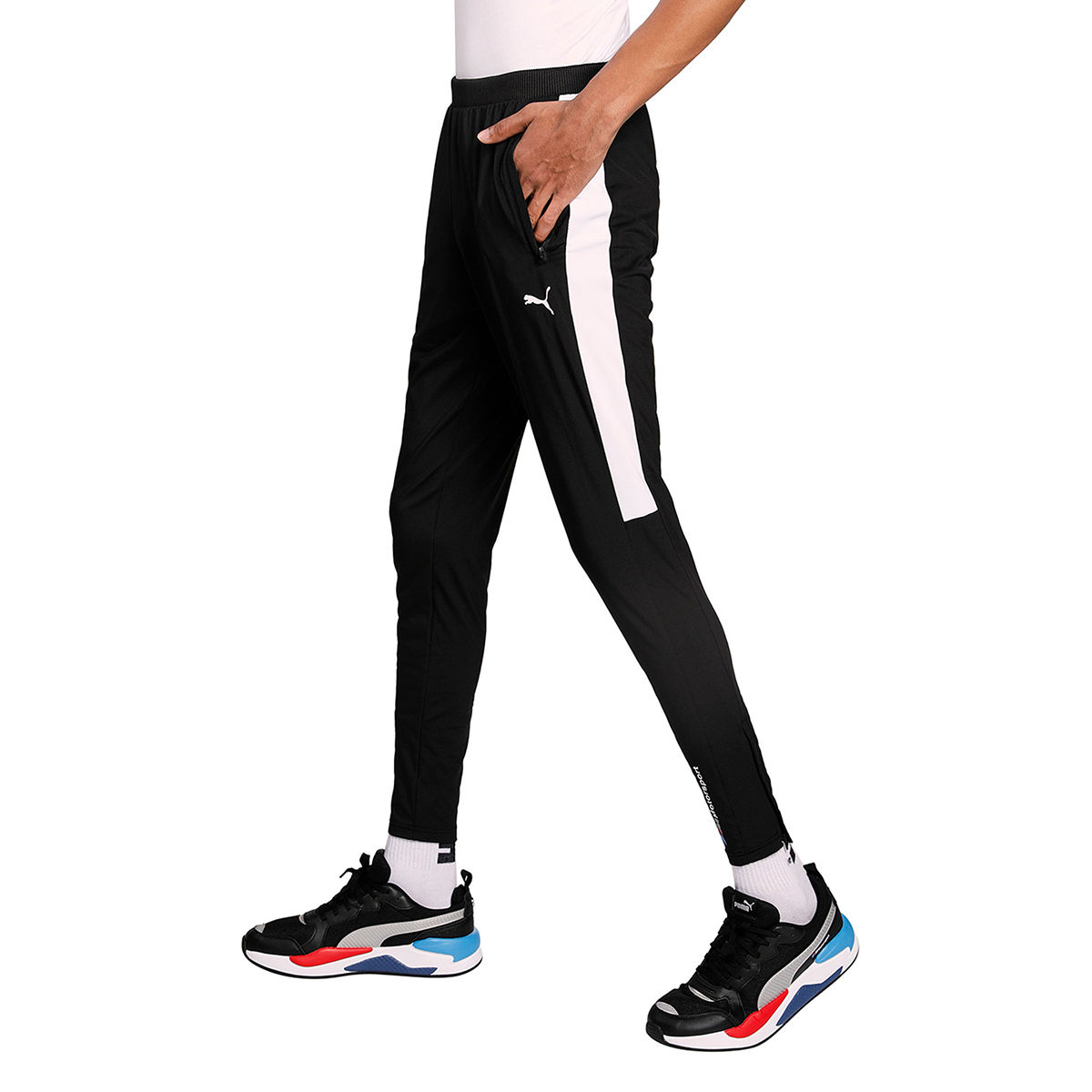 Buy Puma Black Logo Slim Fit Trackpants for Men Online @ Tata CLiQ Luxury