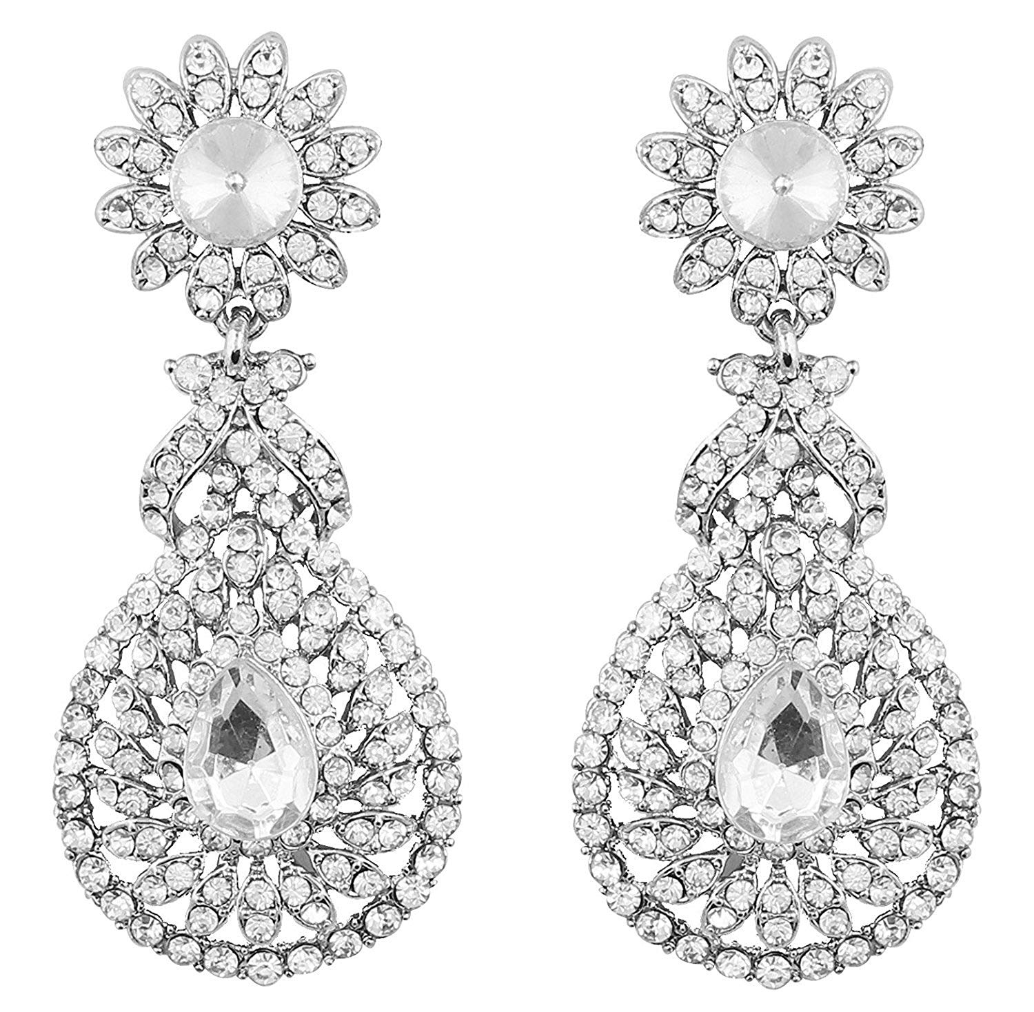 indian long diamond earrings