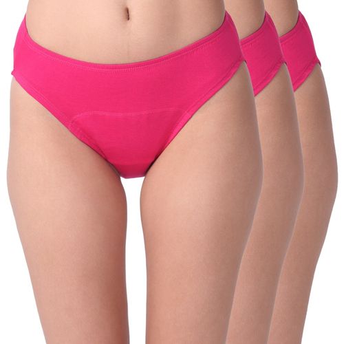 Buy Adira Pack of 3 Period Hipsters - Pink Online