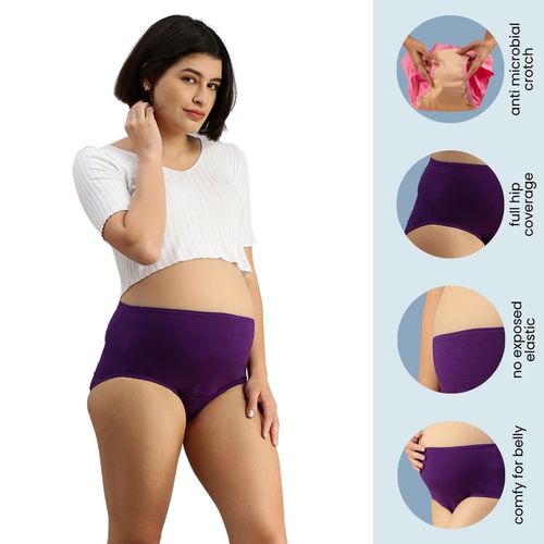 Buy Morph Maternity Pack Of 2 Maternity Hygiene Panties - Purple Online