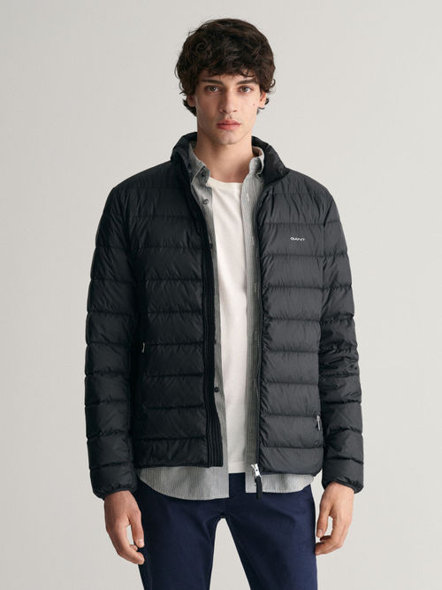 GANT Men Black Solid High Neck Full Sleeves Puffer Jacket
