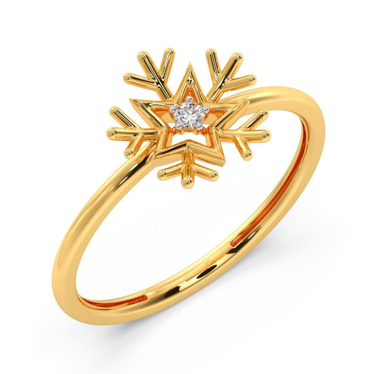 Buy BlueStone The Renata Gold Diamond 18K Yellow Gold Plated 18 K Ring on  Flipkart | PaisaWapas.com