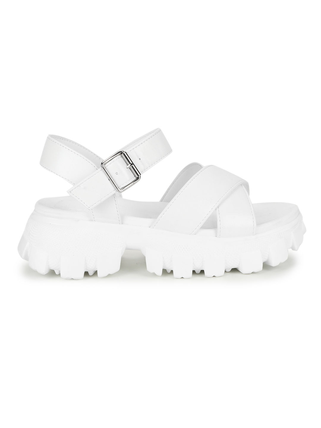 White cleated best sale platform sandals