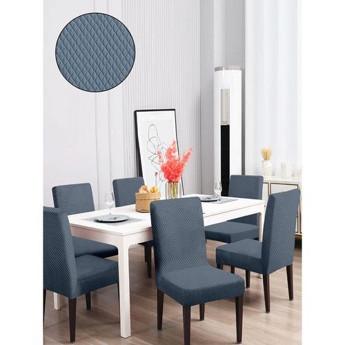 Cortina Jacquard Dining Chair Cover Grey Set of