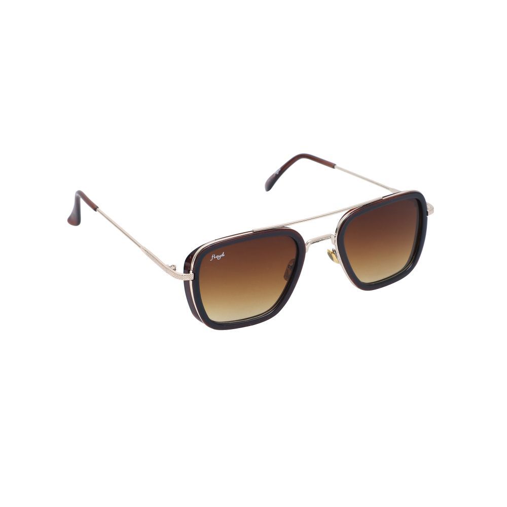 Buy FLOYD Stylish Gold Frame Brown Lense Oval Shape Sunglasses For Men &  Women|Metal Frame Sunglasses for Men|Available Multiple Design & Shades at  Amazon.in