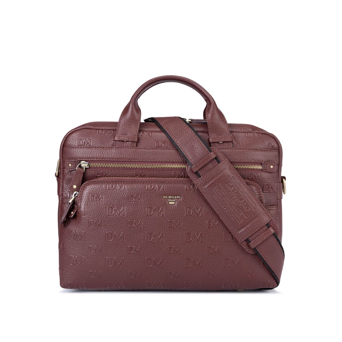 Da milano leather outlet laptop bag