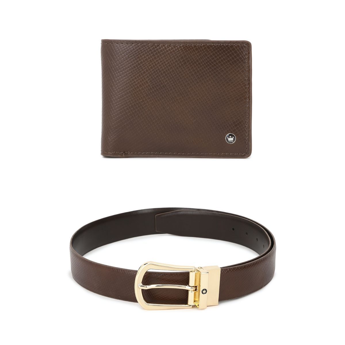 Louis Philippe Brown Belt and Wallet (L)