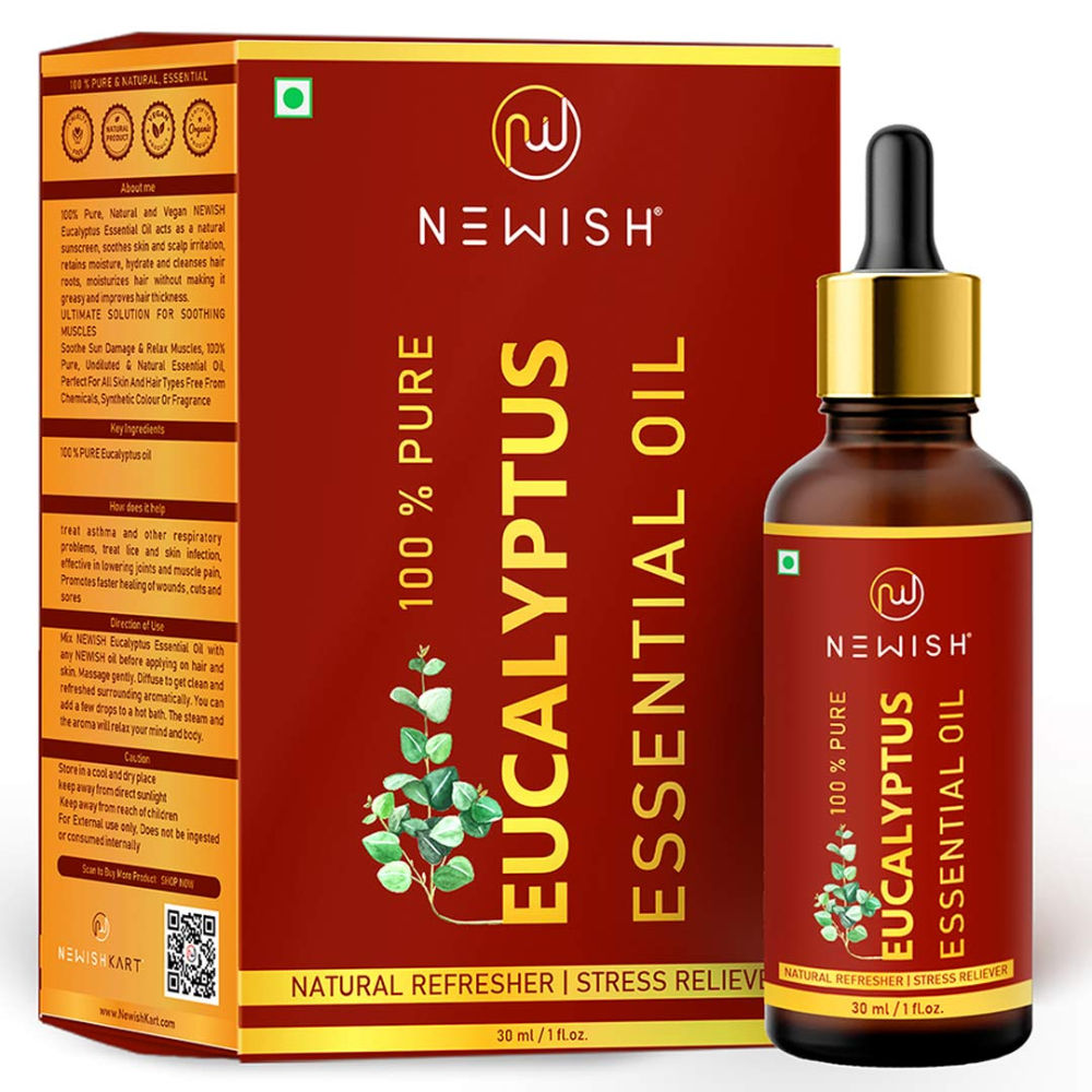 NEWISH Eucalyptus Oil for Steam Inhalation Cold & Cough