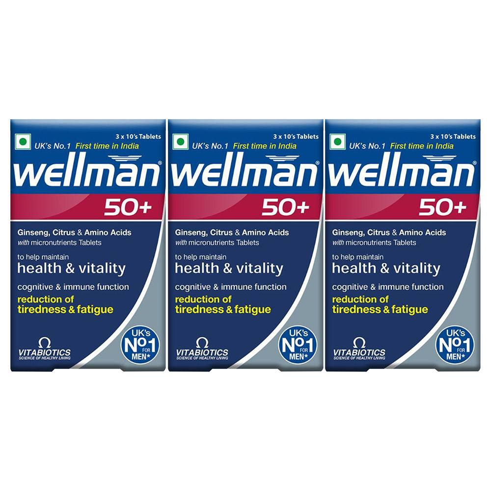 Wellman 50+ UK's No.1 Multivitamin For Men Above 50 (Pack Of 3) Buy