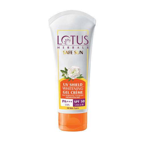 Lotus Herbals Safe Sun Uv Shield Whitening Gel Cream Spf 50 Uvb Ir Pa Buy Lotus Herbals Safe Sun Uv Shield Whitening Gel Cream Spf 50 Uvb Ir Pa Online Aed 58.26 + aed 10.00 shipping. lotus herbals safe sun uv shield whitening gel cream spf 50 uvb ir pa