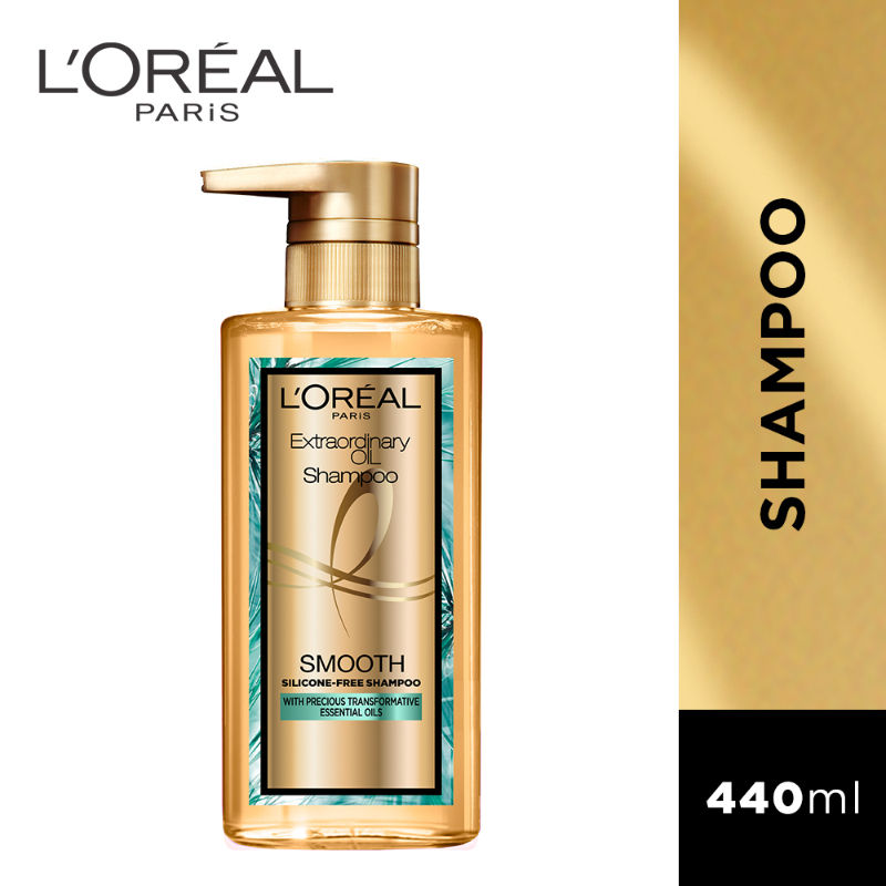 L'Oreal Paris Extraordinary Oil Smooth Shampoo, Nourishing for Smooth & Frizz-Free hair