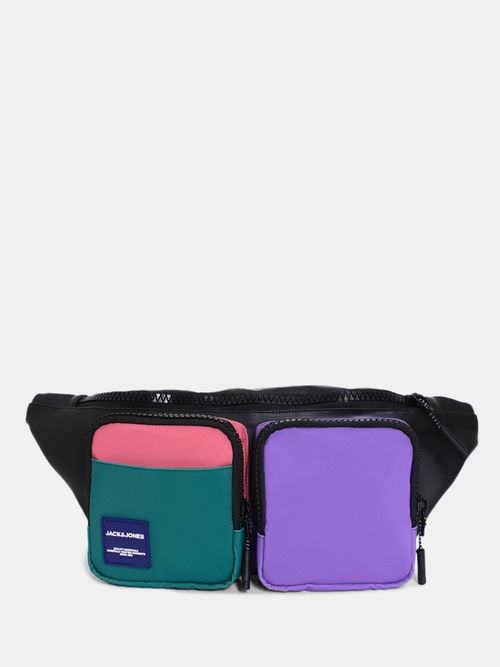 Buy Jack Jones Black Colourblocked Belt Bag Online