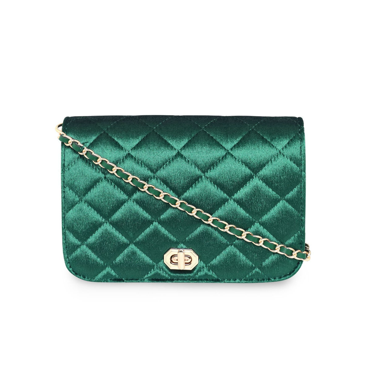 GB Girls Velvet Quilted Channel Bag - One Size