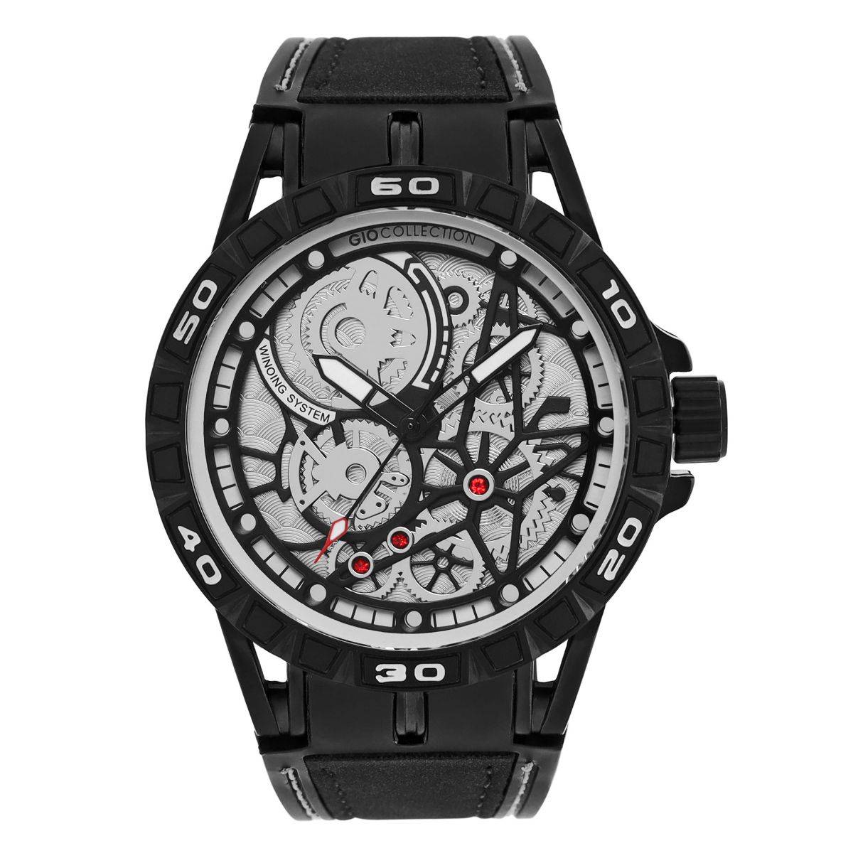 Gio Collection Analogue Black Dial Watch For Men