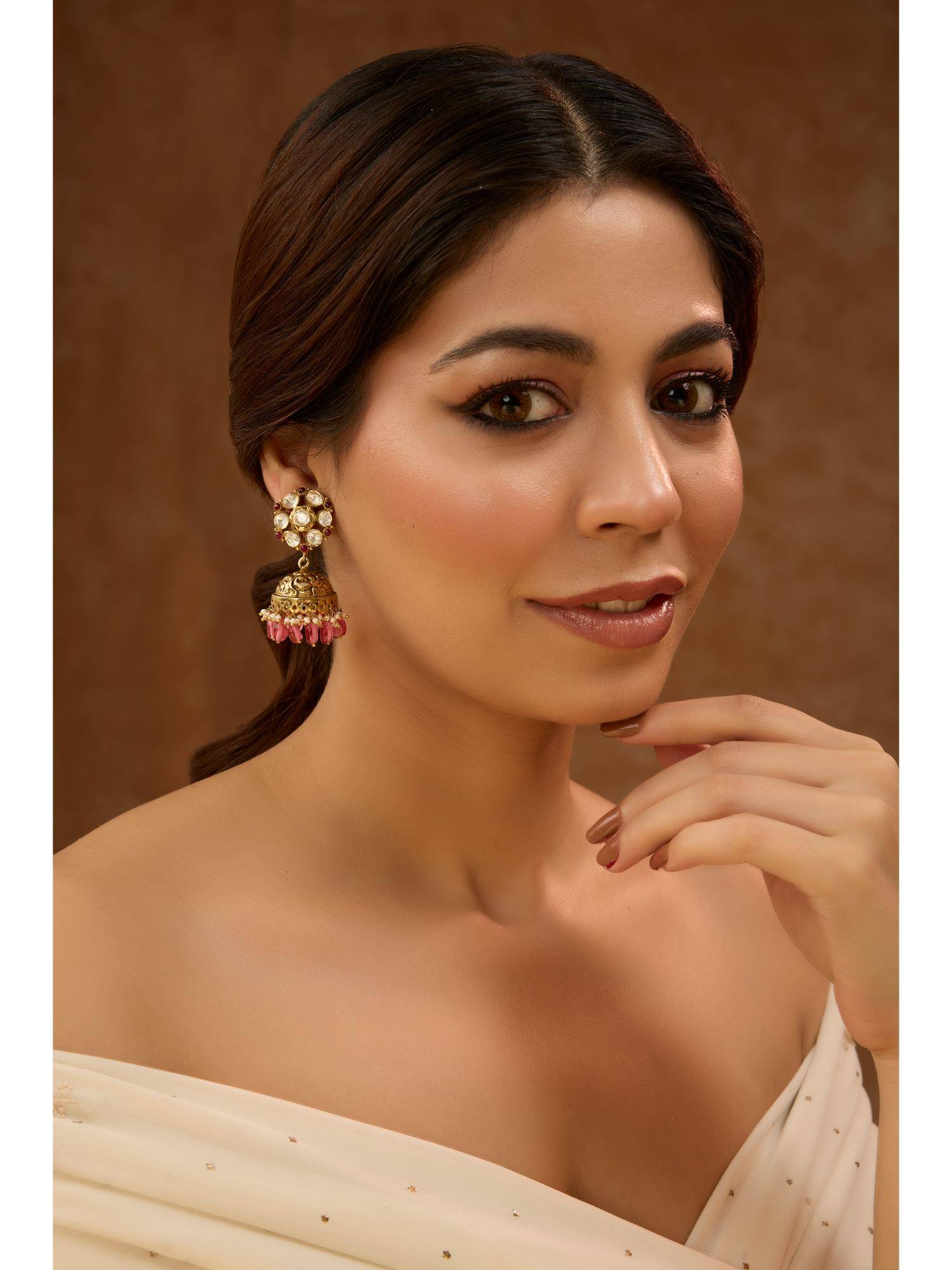 KARISA DESIGNS Katha Jhumkas