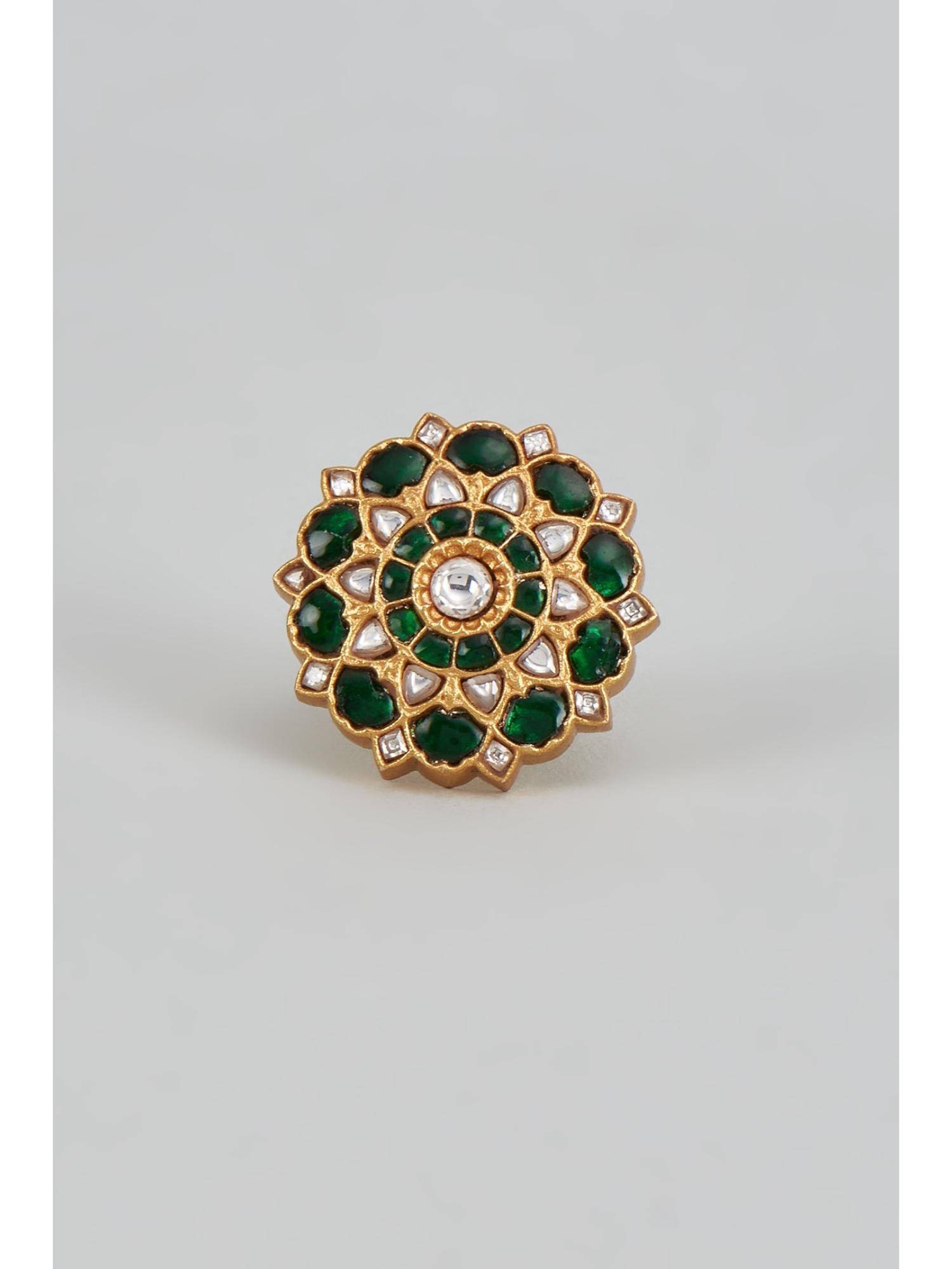 KARISA DESIGNS Phool Kundan Ring