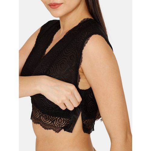 Buy Zivame Padded Wired Full Coverage Blouse Bra - Anthracite - Black Online