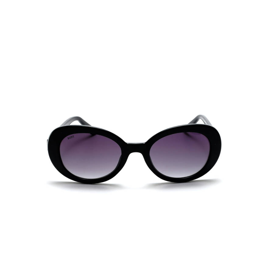 Scott Grey Lens Round UV Protected Sunglass Full Rim Black Frame With Gradient (SC 506 Bella C3 51)