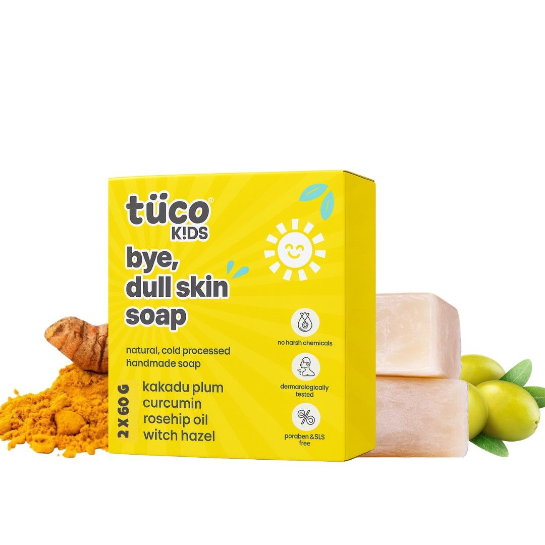 TuCo Kids Bye Dull Skin Soap Turmeric for Dull, Sensitive Skin Paraben & Sulphate Free