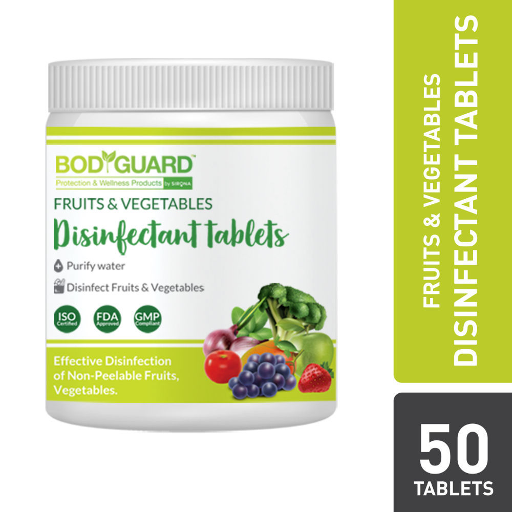 Bodyguard Fruits and Vegetables Disinfectant Tablets - 50 Tablets