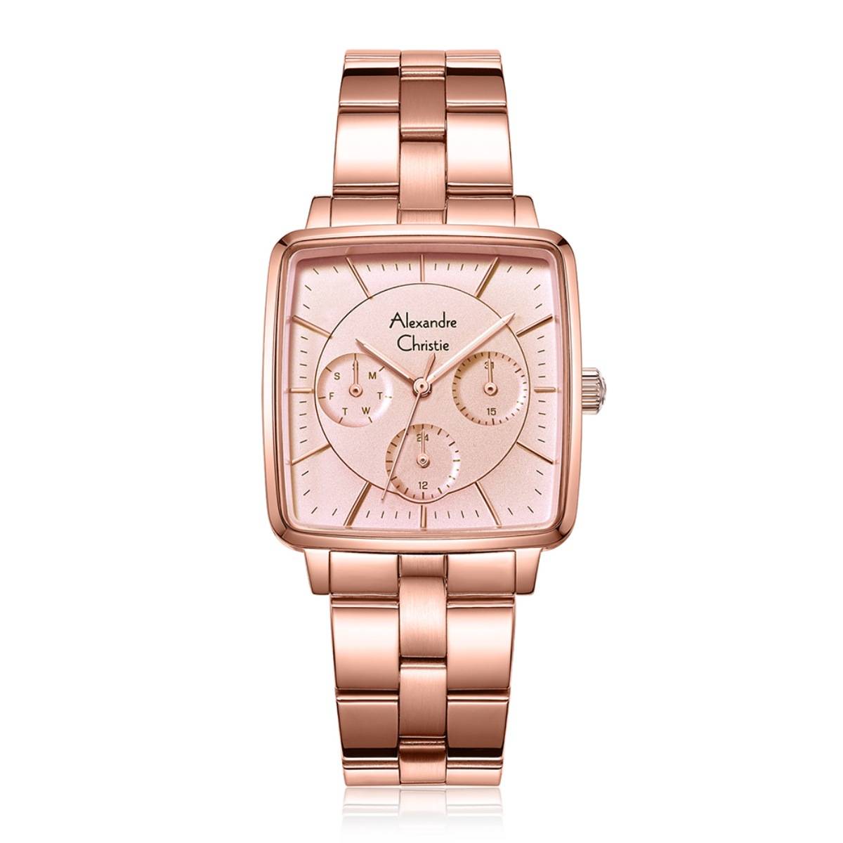Alexandre Christie Ac 5003 Bfb Ladies Multifunction Watch - Rose Gold