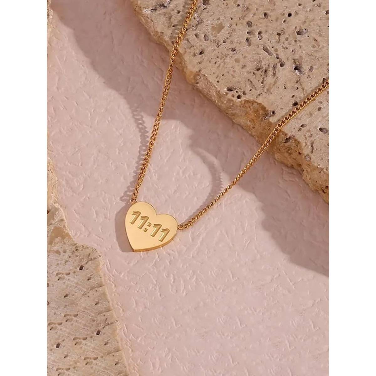 Jewels Galaxy Gold-Plated Anti Tarnish Heart Angel Make A Wish Pendant Necklace